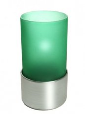 Photophore Etoile vert avec base argentée - Pack de 6 porte-bougie