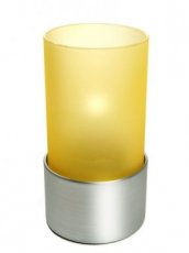 Photophore Etoile jaune avec base argentée - Pack de 6 porte-bougie