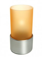 Photophore Etoile orange avec base argentée - Pack 6U