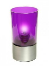 Photophore Etoile Plastique violet avec base argentée - Pack 6 porte-bougie
