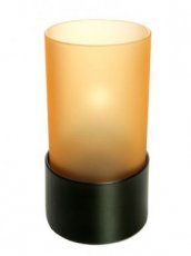 Photophore Etoile orange avec base noire - Pack 6U