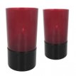 031/170 Photophore Etoile Plastique rouge avec base noire - Pack 6 porte-bougie