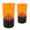 031/171 Photophore Etoile Plastique orange avec base noire - Pack 6 porte-bougie