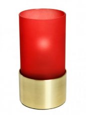Photophore Etoile rouge avec base dorée - Pack 6U