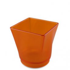 Ecran orange pour photophore Carré Plastique